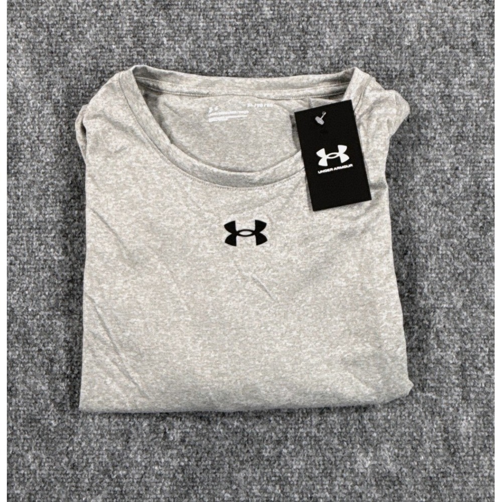 Under Armour Mens XL Heather Gray Locker Tee 2.0 SS Training Athletic Shirt NWT